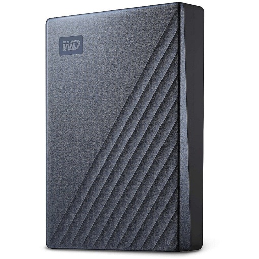 Western Digital External HDD 4TB, USB3.2 Gen 1 Type-C (5Gbps), My Passport Ultra, Blue WDBFTM0040BBL-WESN