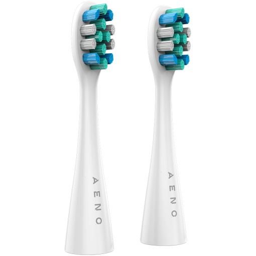 AENO Replacement toothbrush heads, White, Dupont bristles, 2pcs in set (for ADB0007/ADB0008) ADBTH7-8