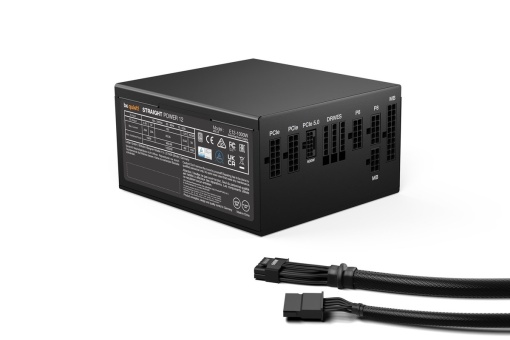 be quiet! STRAIGHT POWER 12 1000W, 80 PLUS Platinum efficiency (up to 93,9%), Virtually inaudible Silent Wings 135mm fan, ATX 3.0 PSU with full support for PCIe 5.0 GPUs and GPUs with 6+2 pin connectors, One massive high-performance 12V-rail BN338