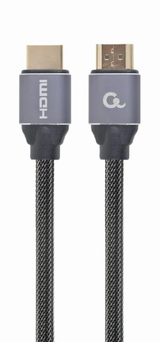 Gembird MONITOR Cable, Premium Series, High speed HDMI 4K with Ethernet, HDMI/HDMI M/M, Gold Plated, Braided, 2m CCBP-HDMI-2M
