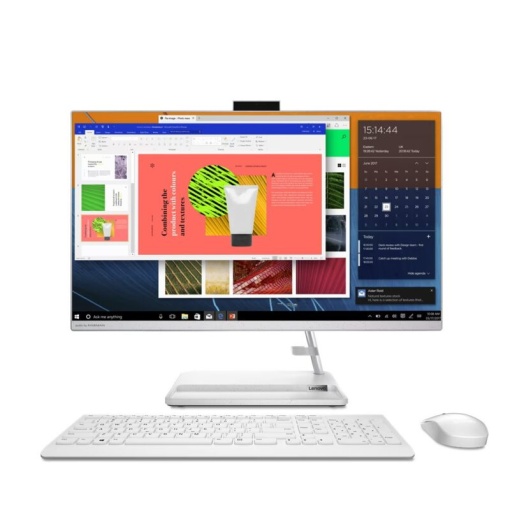 Lenovo IdeaCentre AIO 3 27ALC6 All-In-One (White) 8-Core 2.0-4.5GHz/20MB, 16GB DDR4, 512GB-SSD-NVMe, IPS, AMD , WebCam IR & 5.0MP, GigaLan, WiFi AX, BT5.0, HDMI, Audio Harman, USB UK Key Ryzen 7 7730U 27.0" FHD (1920x1080) Radeon Graphics F0FY00GARI