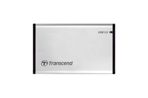 Transcend HDD External Enclosure 2.5", SATA, USB3.0, Aluminum case, Silver TS0GSJ25S3