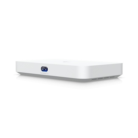 Ubiquiti UniFi UCG-Fiber-EU Desktop 10G Cloud Gateway with integrated PoE switch, Includes full UniFi application suite for device management, 5 Gbps routing with IDS/IPS, 10G SFP+ and (1) 10 GbE RJ45 WAN port, 10G SFP+ LAN port UCG-FIBER-EU