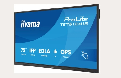 75" iiWare13E , Android 14, 8/128GB, 40-Points PureTouch IR with Zero Gap - Air bonding, 3840x2160, UHD VA panel, Fan-less, Speakers 2x 20W front, VGA, HDMI 2x HDMI-out, 2x USB-C max 65W PD), Audio mini-jack and Optical Out (S/PDIF), USB Touch Interf TE75