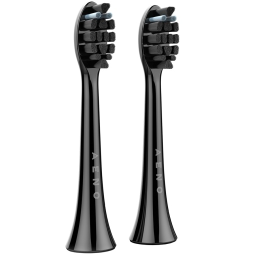AENO Replacement toothbrush heads, Black, Dupont bristles, 2pcs in set (for ADB0004/ADB0006 and ADB0003/ADB0005) ADBTH4-6