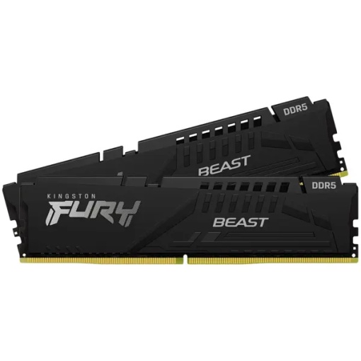 Kingston DDR5 32GB (2x16GB) 6000MT/s [FURY BEAST], Non-ECC UDIMM, CL36 1.35V, 288-Pin 1Rx8, Black, Memory Kit, w/Heatsink, XMP & EXPO KF560C36BBE2K2-32 *