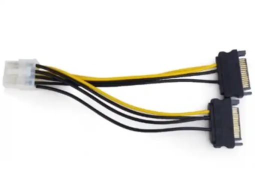 Naponski kabl 2xSata-8 pin-a za PCIe E-Green *