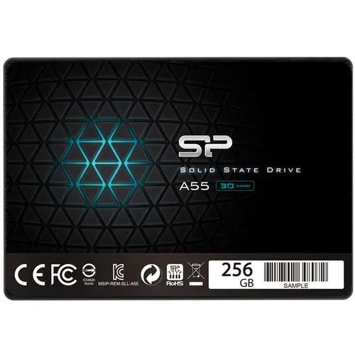 Silicon Power 2.5" 256GB SSD, SATA III, A55, Read up to 460MB/s, Write up to 450MB/s SP256GBSS3A55S25