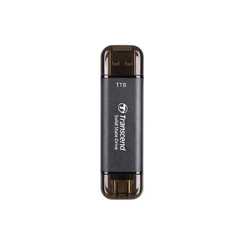 Transcend 512GB, Portable SSD, ESD310, USB 3.1 Gen 2, USB Type-A/USB Type-C, Write up to 950 MB/s, Read up to 1050 MB/s, Black TS512GESD310C