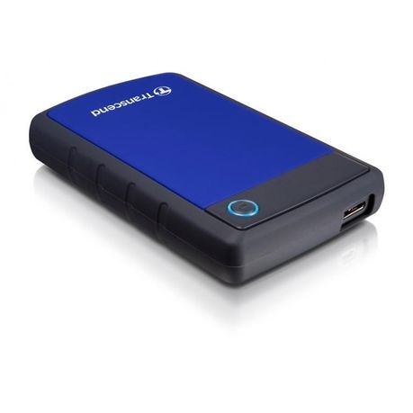 Transcend External HDD 1TB, H3B , USB3.0, 2.5", Anti-shock system, Backup software, 216 gr, Black/Blue TS1TSJ25H3B