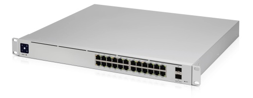 Ubiquiti UniFi Switch 24 is a fully managed Layer 2 switch with (24) Gigabit Ethernet ports and (2) Gigabit SFP ports for fiber connectivity USW-24-EU