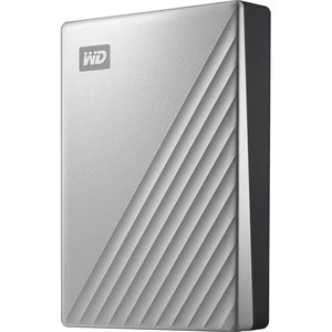 Western Digital External HDD 4TB, My Passport Ultra for MAC, USB3.2 Gen1 Type-C/Type-A, Preformatted HFS+, Silver WDBPMV0040BSL-WESN