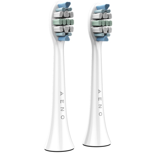 AENO Replacement toothbrush heads, White, Dupont bristles, 2pcs in set (for ADB0003/ADB0005 and ADB0004/ADB0006) ADBTH3-5