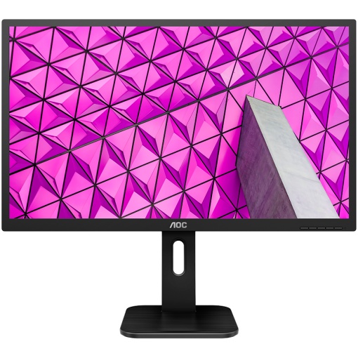 AOC Monitor LED 24P1 PRO (23.8“, 16:9, 1920x1080, IPS, 250 cd/m², 1000:1, 50M:1, 5 ms, 178/178°, VGA, DP, HDMI, DVI, 4 x USB 3.0, Audio OUT, Speakers, Tilt: -5/+35°, Swivel, Tilt, H. Adjust, VESA, Ergonomic, Borderless) Black, 3y 24P1