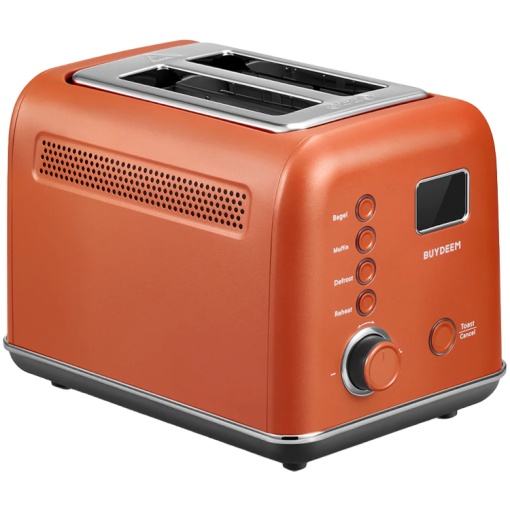 BUYDEEM 2 Slice Automatic Metal Toaster, model DT730E, color Koi Red, EU DT730E-KR/EU