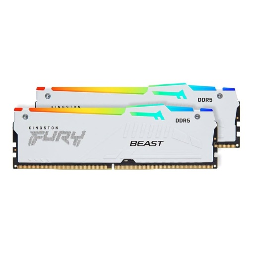 Kingston DDR5 32GB 5200MHz CL36 DIMM [FURY Beast] White RGB EXPO KF552C36BWEA-32