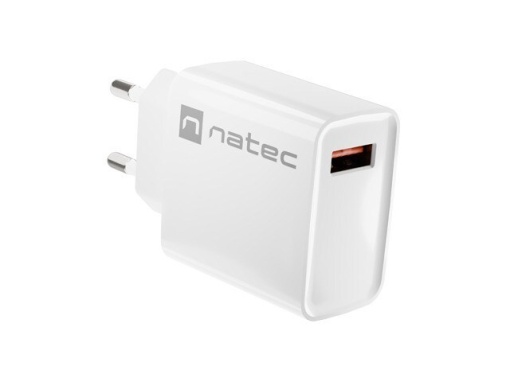 Natec RIBERA USB Type-A Charger, QC3.0, 3A 18W, White NUC-2057