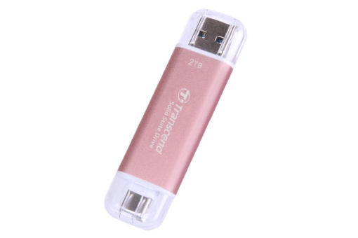 Transcend 2TB, Portable SSD, ESD310P, USB 10Gbps, Type C/ A,Pink TS2TESD310P