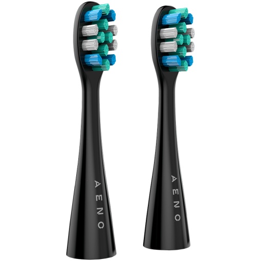 AENO Replacement toothbrush heads, Black, Dupont bristles, 2pcs in set (for ADB0002S/ADB0001S) ADBTH2-1