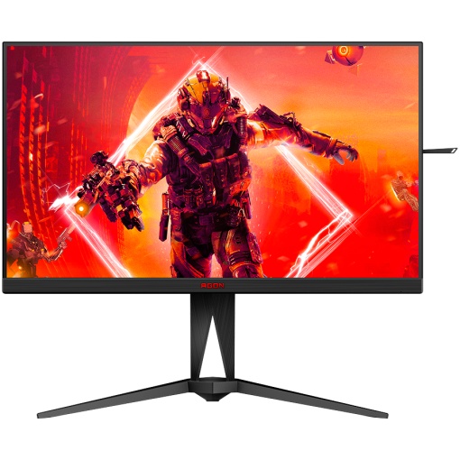 AOC AG275QZ/EU AGON, 68.6 cm (27"), QD-fast IPS, 2560 x 1440 pixels(QHD), 240Hz, Response 0.5 ms, 16:9, 80M:1, 400cd/m2, HDR 400, 178°/178°, 2xHDMI, 1xDP, Speakers, USB HUB 3.2 Gen, VESA, Pivot, Swivel, Tilt, HAS 150mm AG275QZ/EU