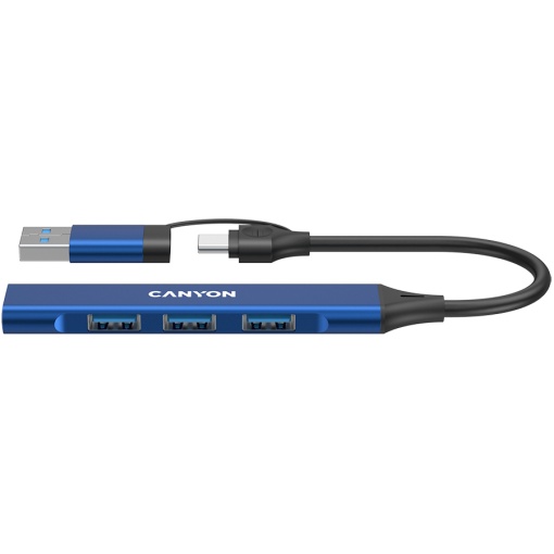 CANYON hub DS-02 4in1 USB-A/C Blue CNS-TDS02BL