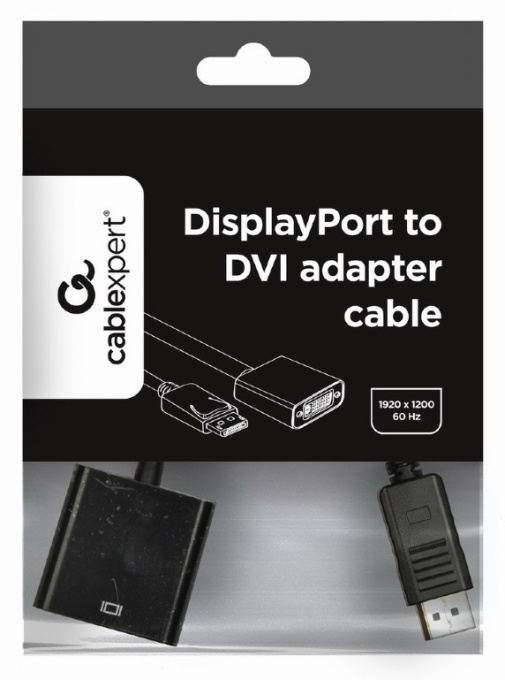 Gembird VIDEO Adapter DisplayPort to DVI-I, M/F, Cable, Black A-DPM-DVIF-002