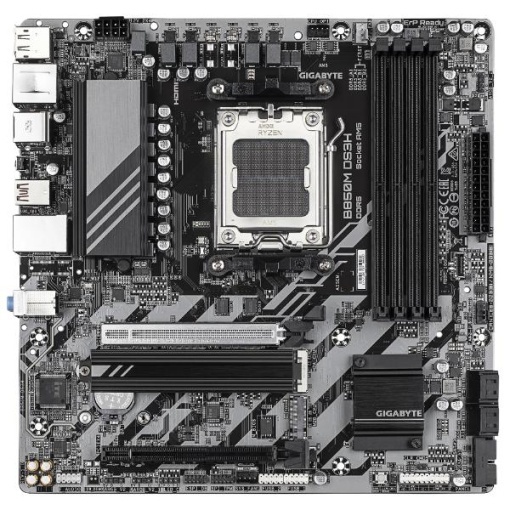 Gigabyte AM5, AMD B850 Chipset, 4x DDR5 DIMM, Ultra-Fast Storage : 2*M.2 slots, including 1* PCIe 5.0 slot B850M DS3H *