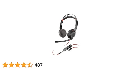 HP Poly HP Poly Blackwire C5220 USB-C Headset +Inline Cable, Black 805H3AA