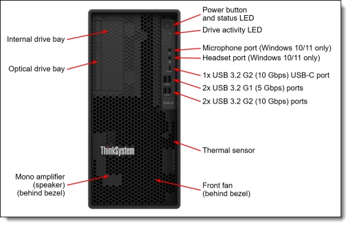 Lenovo ThinkSystem ST50 V2, Xeon E-2324G 3.1GHz/ 4.6GHz, 4C/ 8MB Cache, Intel C256, 1x 16GB TruDDR4 3200MHz (2Rx8, 1.2V) ECC UDIMM, 2x 960GB 3.5" 5400 Pro SSD Read Int., SW RAID, 1x GLAN, PCIe 4.0 x16, PCIe 3.0 x1, PCIe 3.0 x4, p/s 1x 50 7D8JA043EA