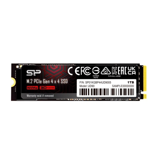 Silicon Power M.2 NVMe 1TB, 2280, PCIe Gen 4x4, UD90, 3D NAND, Read up to 5,000 MB/s, Write up to 4,800 MB/s SP01KGBP44UD9005