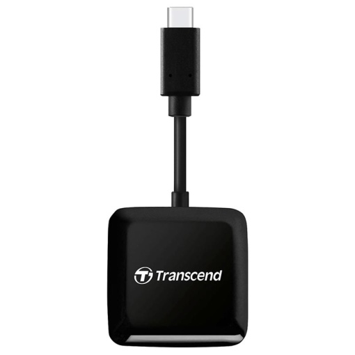 Transcend SD/microSD Card Reader, USB 3.2 Gen 1, Black, Type C TS-RDC3