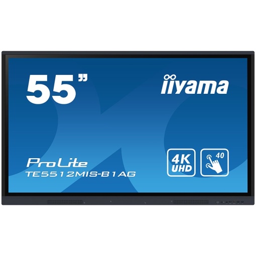 55" iiWare10 , Android 11, 40-Points PureTouch IR with zero bonding, 3840x2160, UHD IPS panel, Metal Housing, Fan-less, Speakers 2x 16W front, VGA, HDMI 3x HDMI-out, USB-C with 65W PD (front), Audio mini-jack and Optical Out (S/PDIF), USB Touch Inter TE55