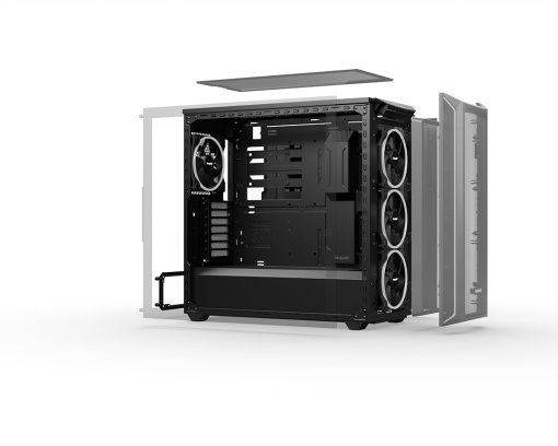 be quiet! SHADOW BASE 800 FX Black, MB compatibility: E-ATX / ATX / M-ATX / Mini-ITX, ARGB illumination, Four pre-installed be quiet! Light Wings 3 140mm PWM fans, including space for water cooling radiators up to 420mm BGW63