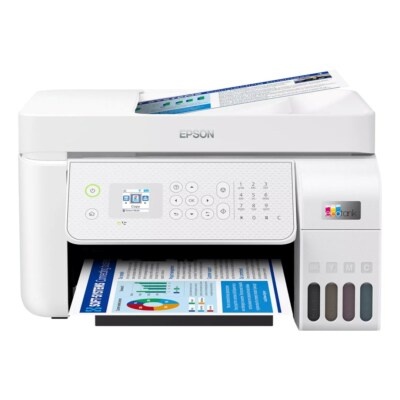 Epson L5316 EcoTank, print-scan-copy-fax, Color, A4, 5760X1440, Wi-Fi, LAN, ADF, LCD, Manual Duplex, White C11CJ65413