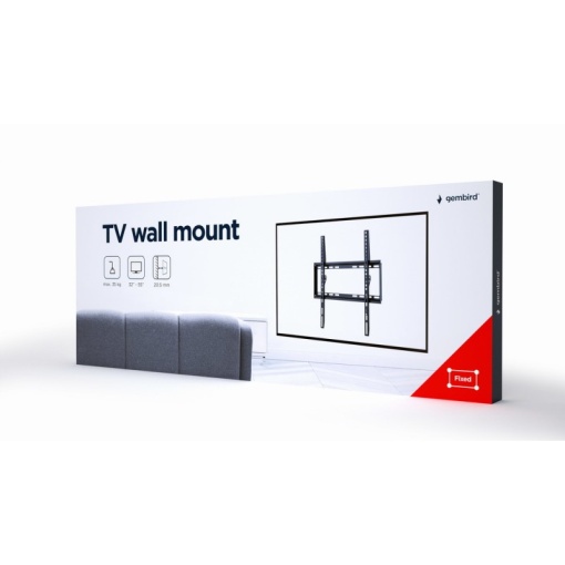 Gembird TV wall mount (fixed), Max. 40kg, 32”-55” WM-55F-04