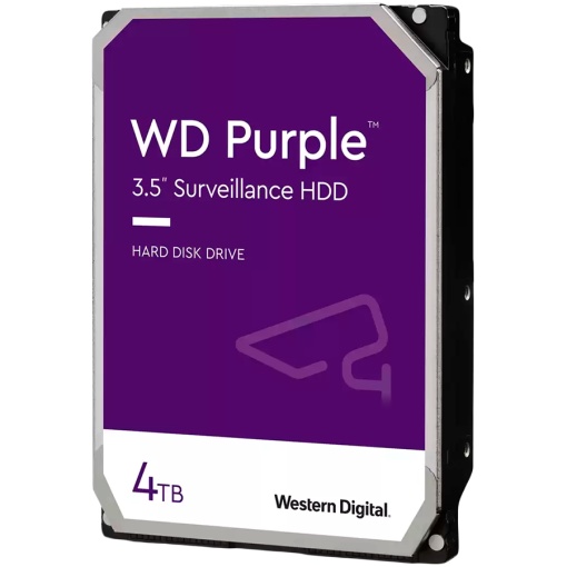 HDD Video Surveillance WD Purple 4TB CMR, 3.5'', 256MB, SATA 6Gbps, TBW: 180 WD43PURZ