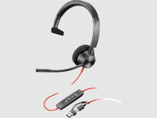 HP Poly Slušalice 3310 Mono USB-C +USB-C/A Adapter 8X216AA
