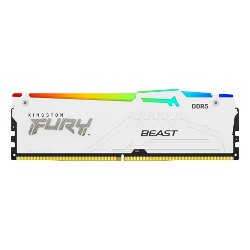 Kingston DDR5 32GB (2x16GB) 5200MHz CL36 DIMM [FURY Beast] White RGB EXPO KF552C36BWEAK2-32