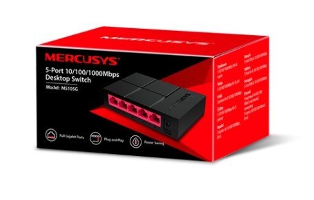 LAN Switch Mercusys MS105G v1, 5port 10/100/1000Mbps Desktop Switch (55775) *