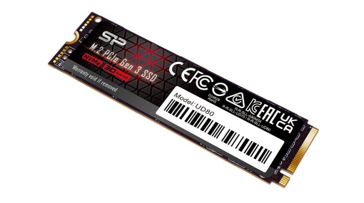 Silicon Power M.2 NVMe 250GB, 2280, PCIe Gen 3x4, UD80, 3D NAND, Read up to 3,400 MB/s, Write up to 3,000 MB/s (single sided) SP250GBP34UD8005
