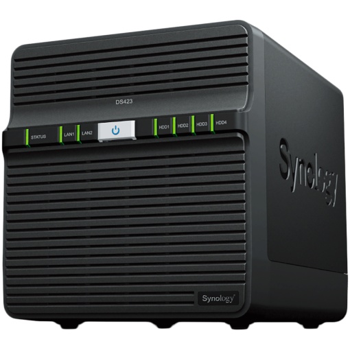 Synology DiskStation DS423, Tower, 4-Bays 3.5'' SATA HDD/SSD, CPU 4-core 1.7 GHz, 2 GB DDR4 non-ECC, 2 x 1GbE RJ-45, 2 X USB 3.2, 2.21 kg, 2y DS423 *