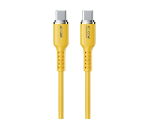 WEKOME WDC-11 Kabl 3.1 USB tip C M/M 1.2m, za Super brzo punjenje 100W/480Mbps, Silicon Soft, žuti