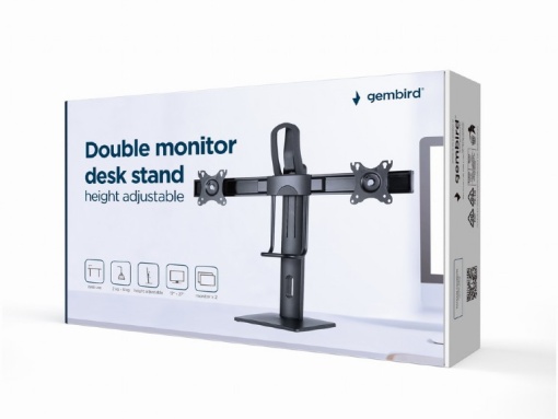 Gembird Desk 2-Display Mounting Arm, Max. 6kg (per screen), 17”-27” MS-D2-01