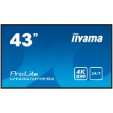 IIYAMA LFD LH4341UHS-B2 43" Professional Digital Signage display with 4K UHD resolution and 24/7 3840x2160 16:9 500cd 1200:1 8ms landscape, portrait LH4341UHS-B2