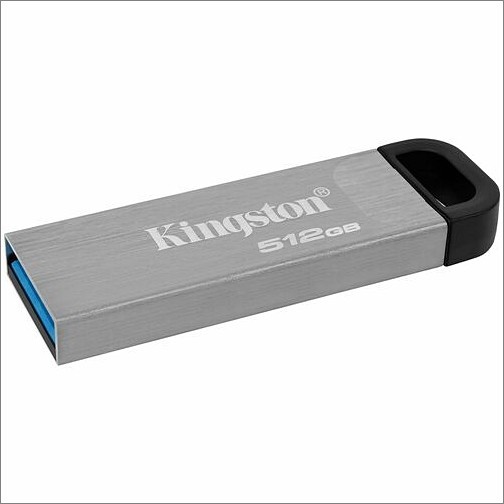 Kingston 512GB USB Flash Drive, USB 3.2 Gen.1, DataTraveler Kyson, Read up to 200MB/s, Write up to 60MB/s DTKN/512GB