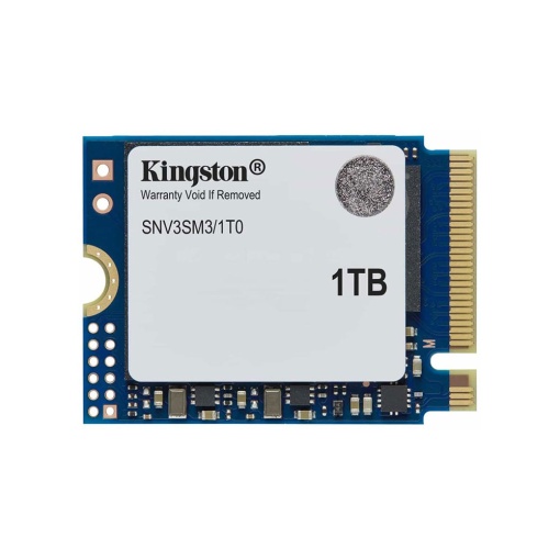 Kingston M.2 NVMe 1TB, 2230, PCIe Gen 4x4, NV3, Read up to 6,000 MB/s, Write up to 4,000 MB/s, (single sided) SNV3SM3/1T0