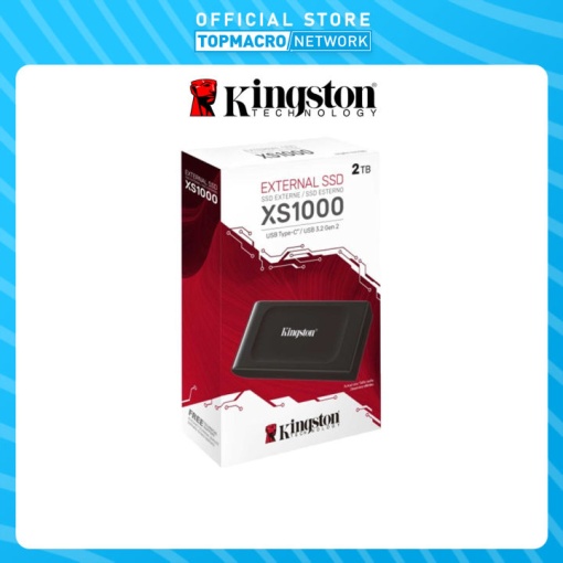 Kingston Portable SSD 2TB, XS1000, USB 3.2 Gen.2x2 (20Gbps), Read up to 1,050MB/s, Write up to 1,000 MB/s, Black SXS1000/2000G