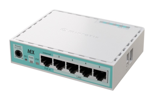 LAN MikroTik E50UG hEX ruter sa 5 x Gigabit LAN / WAN portova 10/100/1000Mb/