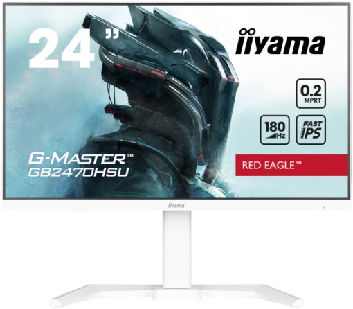 Monitor 23.8" Iiyama GB2470HSU-W6 IPS 1920x1080/180Hz/0.2ms/HDMIDP/USB/zvučnici
