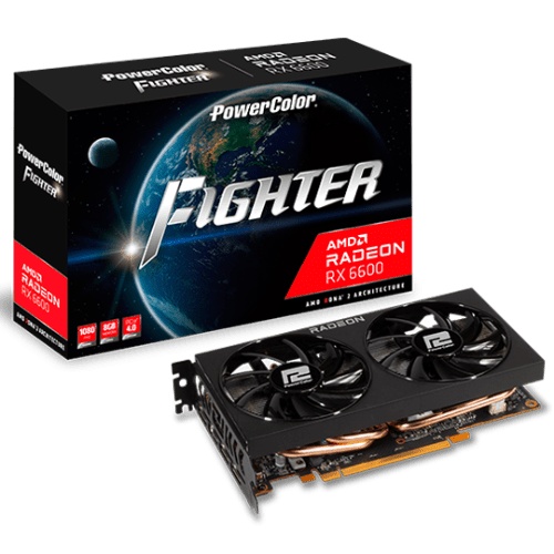 SVGA PCIE Power Color AMD Radeon 6600 Fighter AXRX 6600 8GBD6-3DH
